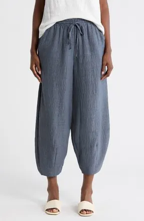 Max Studio Drawstring Lantern Pants in Heather Blue Steel at Nordstrom Rack, Size X-Small