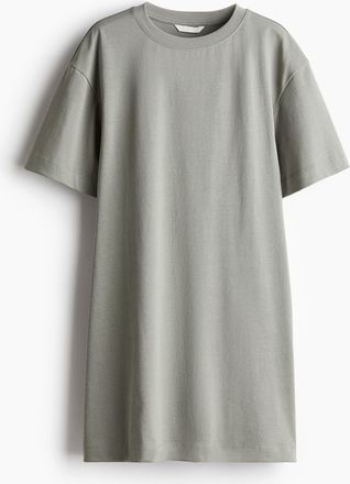 H&M Tailliertes T-Shirt-Kleid - Green