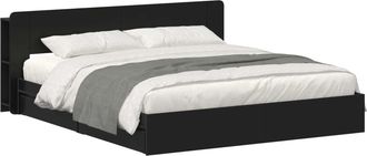 vidaXL Estructura De Cama Con Almacenamiento Negro 200 X 200 Cm Vidaxl