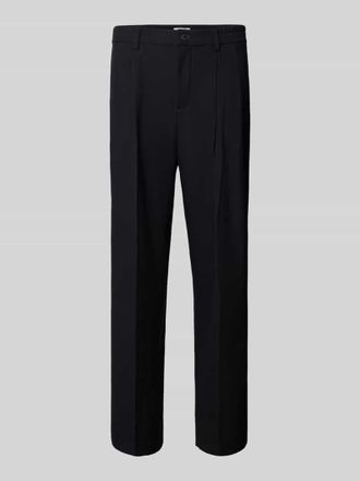 Casual Friday Casual Friday Regular Fit Stoffhose mit Bundfalten Modell Grant in Black, Gr&ouml;&szlig;e 33/30