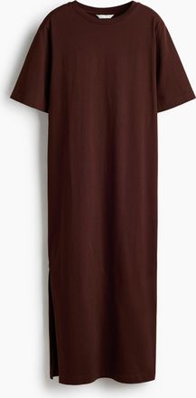 H&M Langes T-Shirt-Kleid - Braun