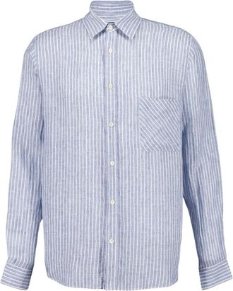 Frescobol Carioca Telles Linnen Overhemd - Heren - Casual Overhemden - Blauw - S - Linnen - Overhemden