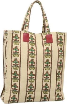 Gucci Pre-owned Canvas gucci-bags - Dames - Vintage Shopper - Beige - ONE Size - Leer - Vintage