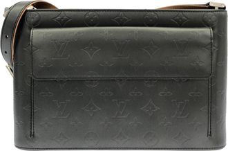 Louis Vuitton Black Coated Canvas Shoulder Bag (Pre-Owned)