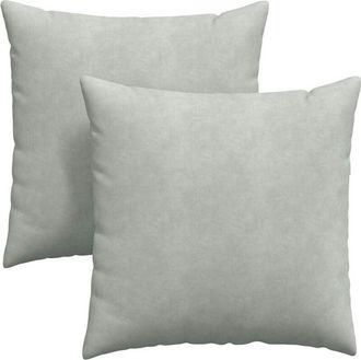 vidaXL Sofa Pillows 2 pcs Light Grey 80 x 80 cm Corduroy Fabric vidaXL
