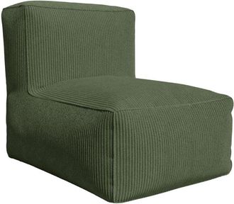 Vente-Unique Vente-unique - Poltrona in Velluto a coste Verde - noumara