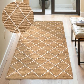 Hanse Home Teppich »Kunu Juteteppich« rechteckig 10 mm Höhe Naturfasern, Jute mit Baumwolle, Wohnzimmer, Diele, Flur, Boho, Skandi
