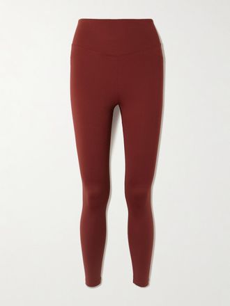 Eres Leggings In Jersey Stretch Con Logo Ricamato Bille - Bordeaux