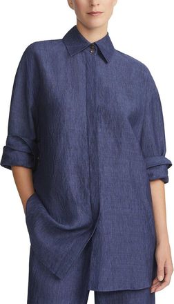 Lafayette 148 New York The Portrait Linen Shirt