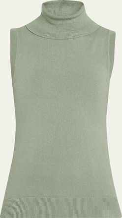 Michael Kors Sleeveless Cashmere Turtleneck