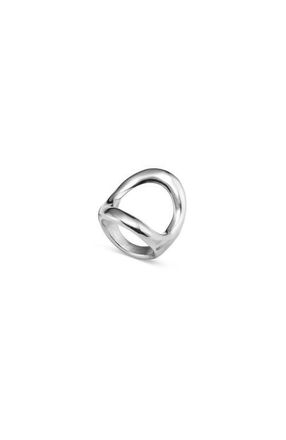 UNOde50 Open Oval Ring in Silver at Nordstrom, Size 8.5