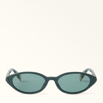 Furla Sunglasses Edera Green Green Acetate Woman
