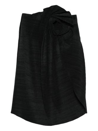 Magda Butrym floral-knot skirt - women - Polyester - 34 - Black