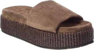 Brunello Cucinelli Suede Platform Sandal