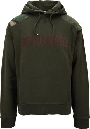 Dsquared2 Hooded Sweatshirt - Heren - Hoodies - Groen - S - Katoen - Hoodies & sweatvesten