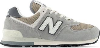 New Balance Unisex 574 en Gris/Marr&oacute;n, Gamuza/Malla, Talla 37.5