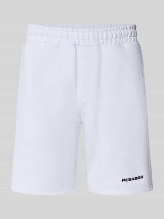 Pegador Shorts mit elastischem Bund und Logo-Stitching in Weiss, Gr&ouml;&szlig;e XXL