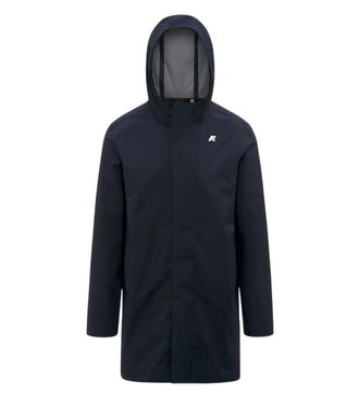 K-Way Navy Blue Hood Parka Jacket