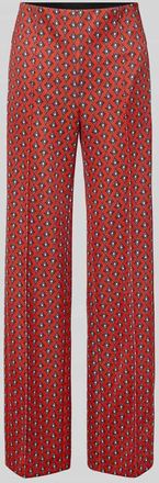 Marc Cain Hose im Allover-Look mit elastischem Bund in Rot, Größe 34