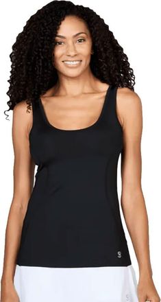 Sofibella UV Colors X Womens Tennis Tank Top in Black at Nordstrom, Size X-Small
