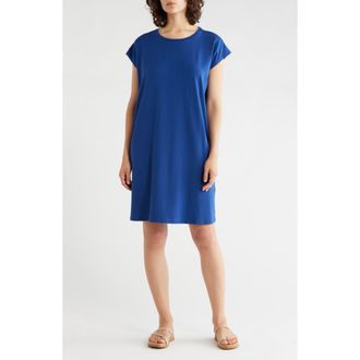 Eileen Fisher Crewneck Boxy Dress in Deep Dive at Nordstrom Rack, Size Xx-Small
