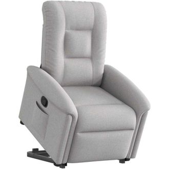 vidaXL Sill&oacute;n Reclinable Elevable De Tela Gris Nube Vidaxl