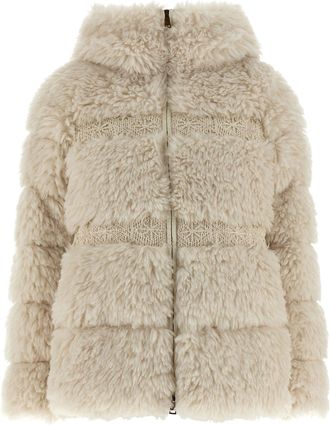 Moncler Verie Piumini, Parka, Giacche Casual Bianco-Donna