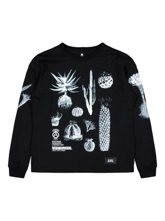 Neighborhood graphic-printed long-sleeved sweatshirt - Black