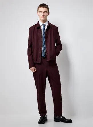 HUGO BOSS Mens Superflex burgundy pant Slim fit