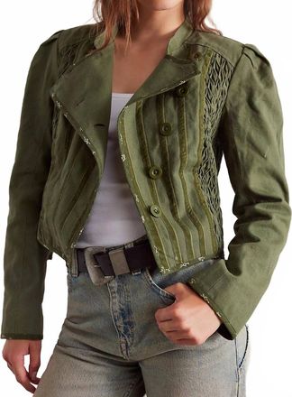 Free People Bali Simone Jacket In Dusty Olive
