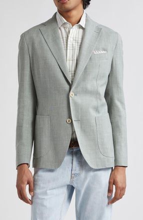 Eleventy Wool Blend Blazer in Military Green at Nordstrom, Size 38 Us