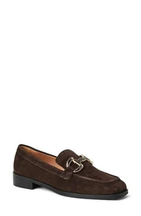 Bruno Magli Natalie Bit Loafer in Brown Suede at Nordstrom Rack, Size 10.5