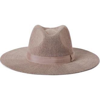 Brixton Lyons Packable Fedora in Chalk Pink at Nordstrom, Size X-Small