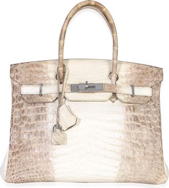 Herm&egrave;s Herm&egrave;s Birkin 30 Blanc Matte Niloticus Crocodile Himalaya PHW