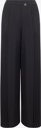 Twinset Hose mit weitem Bein und Falten