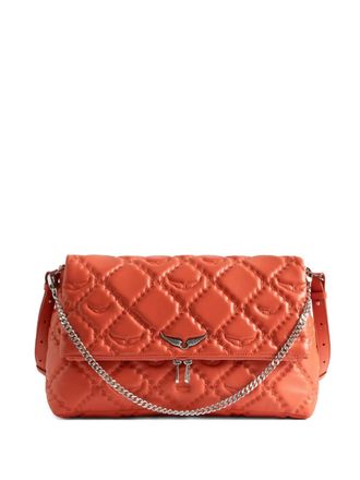 Zadig&Voltaire quilted chain crossbody bag - women - Leather - One Size - Orange