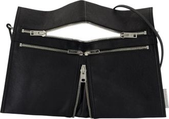 Alexander Wang Gewatteerde Leren Crossbody Tas in Zwart - Dames - Schoudertassen - Zwart - ONE Size - Leer - Tassen