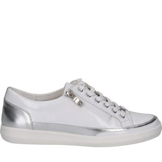 Caprice Witte Zilveren Sneakers voor Vrouwen - Dames - Sneakers - Wit - 38 1/2 EU - Schoenen