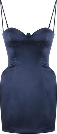 Elisabetta Franchi Mini jurk van gazar stof - Dames - Feestkleedjes - Blauw - L - Kleedjes