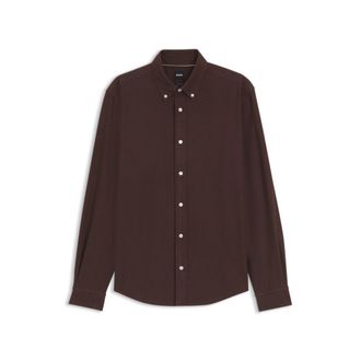 BOSS Regular-fit button-down shirt in Oxford cotton