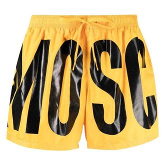 Moschino Heren Logo Zwemshort (Geel)