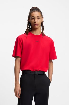 HUGO BOSS T-Shirt HUGO, Herren, Gr. XXL, open pink693, Single Jersey, Obermaterial: 100% Baumwolle, unifarben, relaxed fit normal, Rundhals, abgesteppte Kante, 