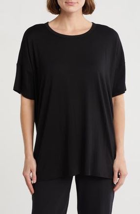 Eileen Fisher Crewneck Boxy Tunic in Black at Nordstrom Rack, Size Xx-Small