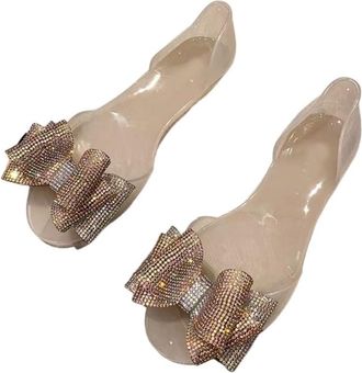 Generic NYSDM Transparent Sandals Womens Flower Fish Mouth Shoes Spring Summer Flat Bottomed Fashionable Jelly Designer