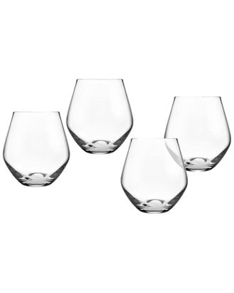 Godinger Set of 4 Pavilion Stemless Wine Glasses