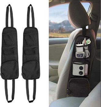OEM Adecuado Para Un Juego De Dos Bolsas De Almacenamiento Colgantes Para Los Asientos Traseros Con M&uacute;ltiples Bolsillos Laterales, Ideales Para Guardar Ob