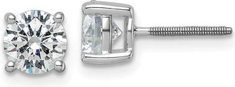 Diamond2Deal 14k Gold 2 ctw Lab Grown Diamond Stud Earrings Screwback