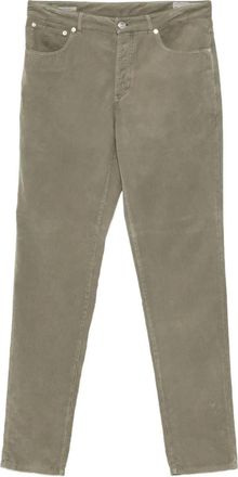 Brunello Cucinelli Pantaloni a coste con cinque tasche - Verde