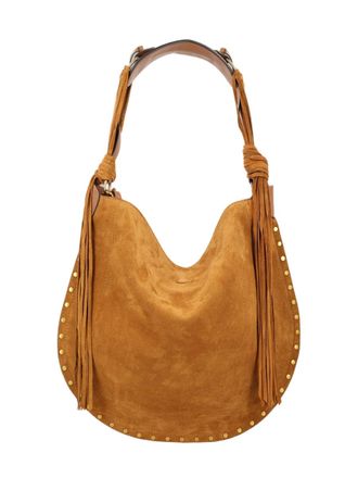 Isabel Marant Warm Tan Oskan Hobo Soft Velvet Shoulder Bag