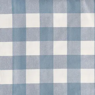 Ballard Designs Set of 2 Buffalo Check Drapery Panels - Cornflower, 52W x 108L - Ballard Designs